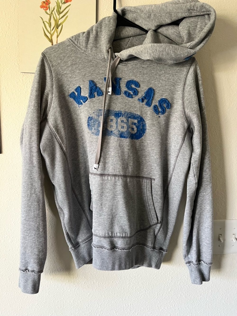 Grey Kansas Hoodie Sweatshirt